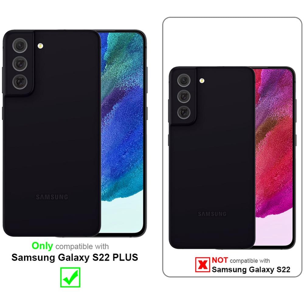 Custodia Compatibile Con Samsung Galaxy S22 Plus In Rosso Mela - Coperchio Protettiva Con Chiusura Magnetica, Funzione Stand E Tasca Per Le Carte - Foto 2