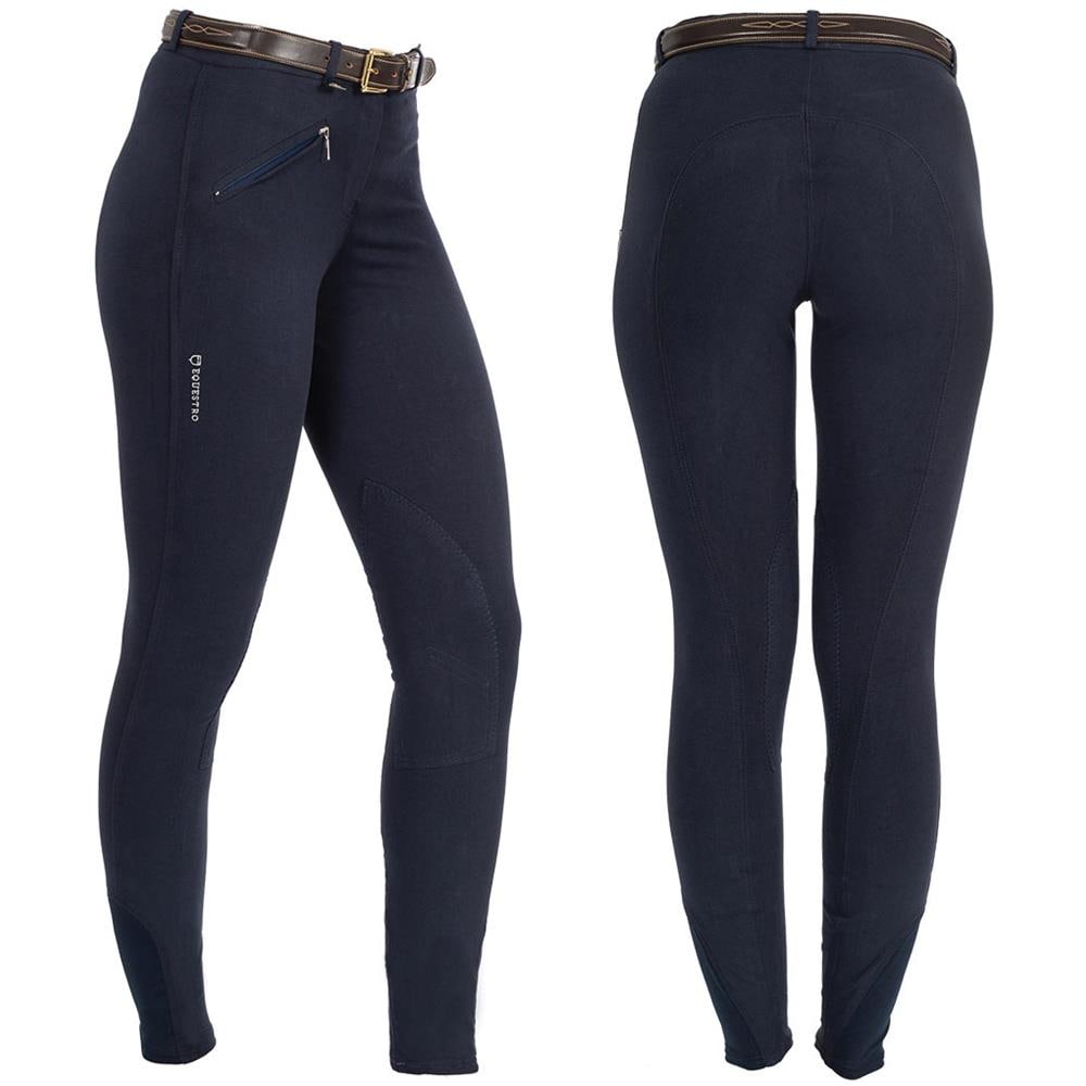 Pantalone Da Donna Per Equitazione Selene Aderente A Vita Bassa Taglio Anatomico In Cotone Leggero Elasticizzato 38 - Foto 1