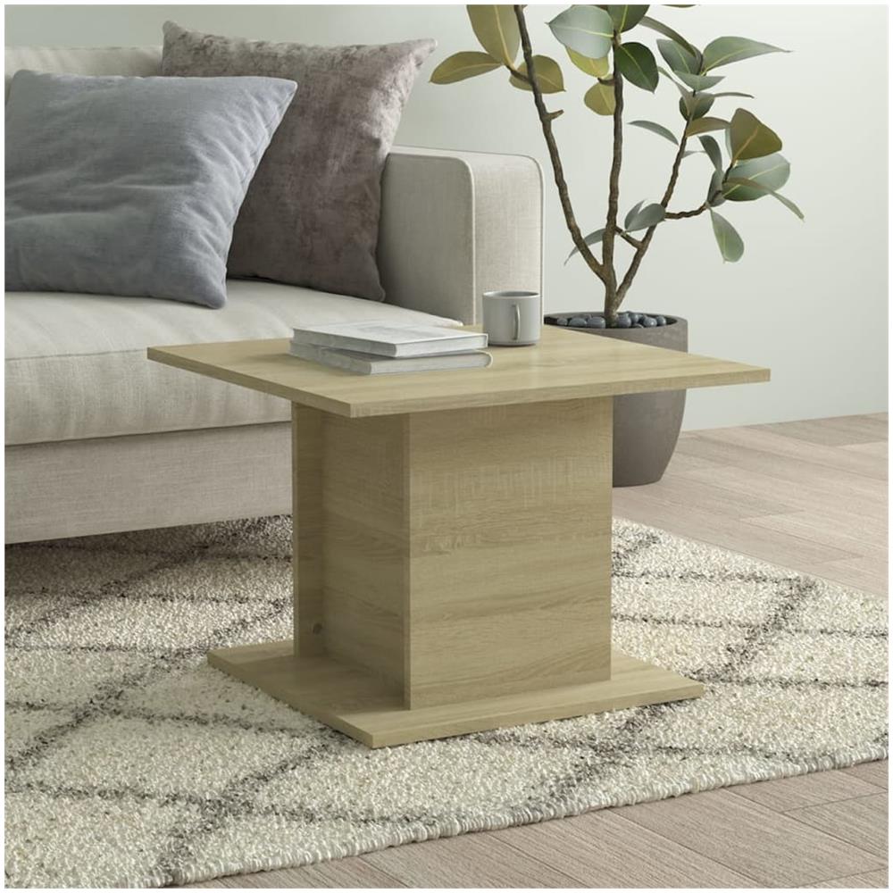 Tavolino da Salotto Rovere Sonoma 55,5x55,5x40 cm in Truciolato - Foto 1