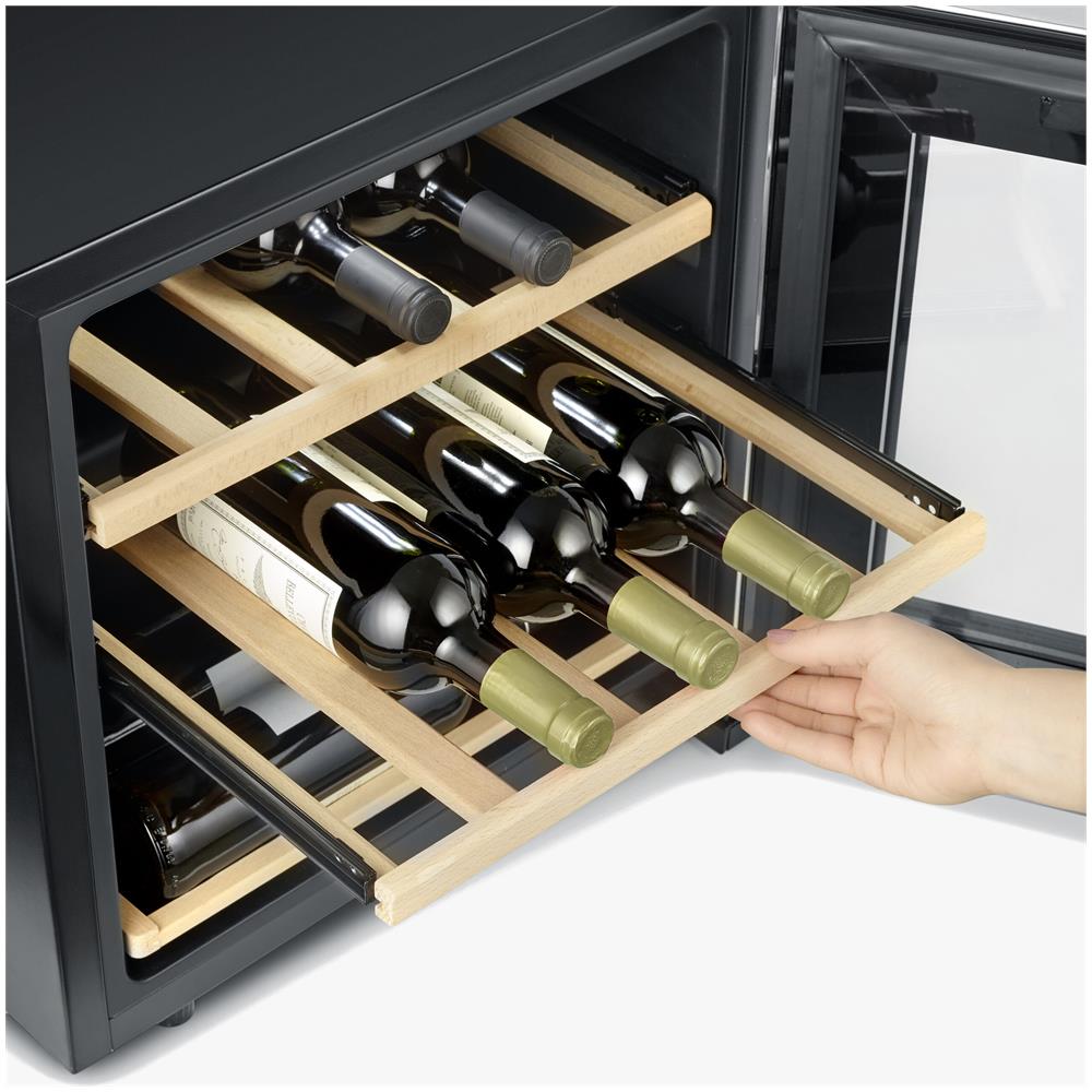 Cantinetta Vino WKS 8892 Capacità 14 Bottiglie Classe F Colore Nero / Grigio - Foto 5