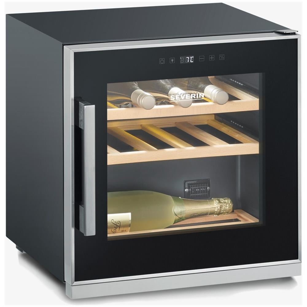 Cantinetta Vino WKS 8892 Capacità 14 Bottiglie Classe F Colore Nero / Grigio - Foto 1