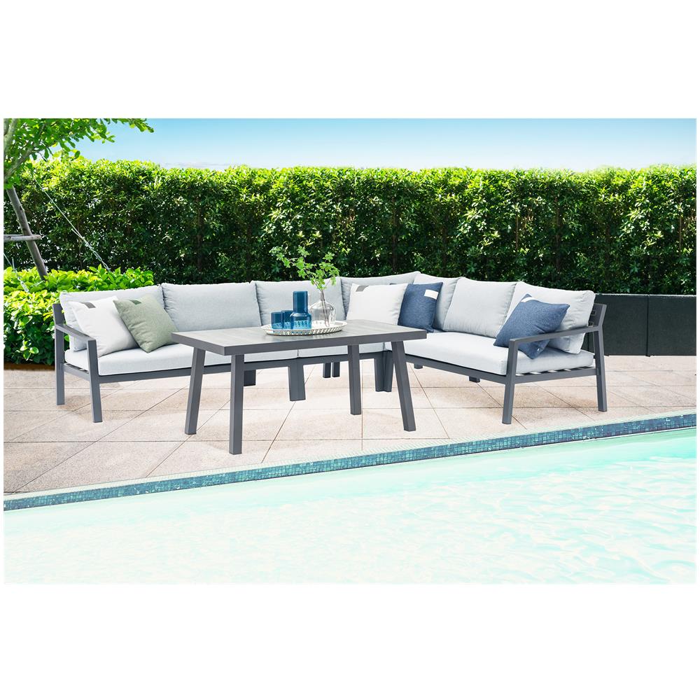 Bora - Salotto Angolare In Alluminio Con Tavolino - Foto 1