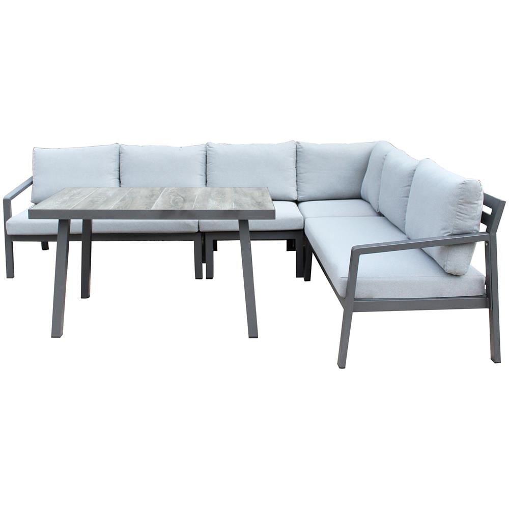 Bora - Salotto Angolare In Alluminio Con Tavolino - Foto 4