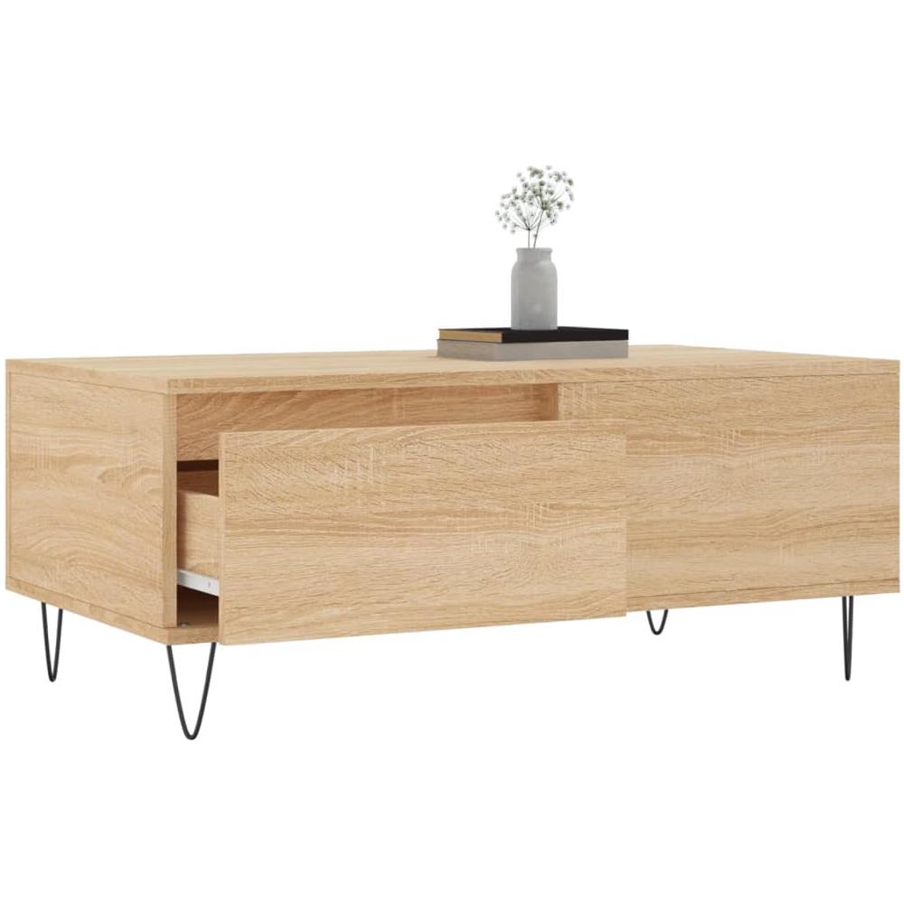 Tavolino Salotto Rovere Sonoma 90x50x36,5 Cm Legno Multistrato - Foto 3
