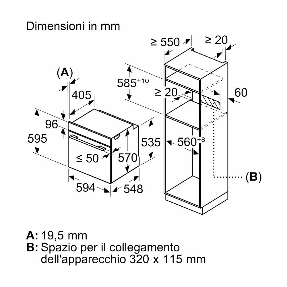 Forno Elettrico B2ACH7AG0 Capacità 71 L Multifunzione Ventilato Colore Inox - Foto 8