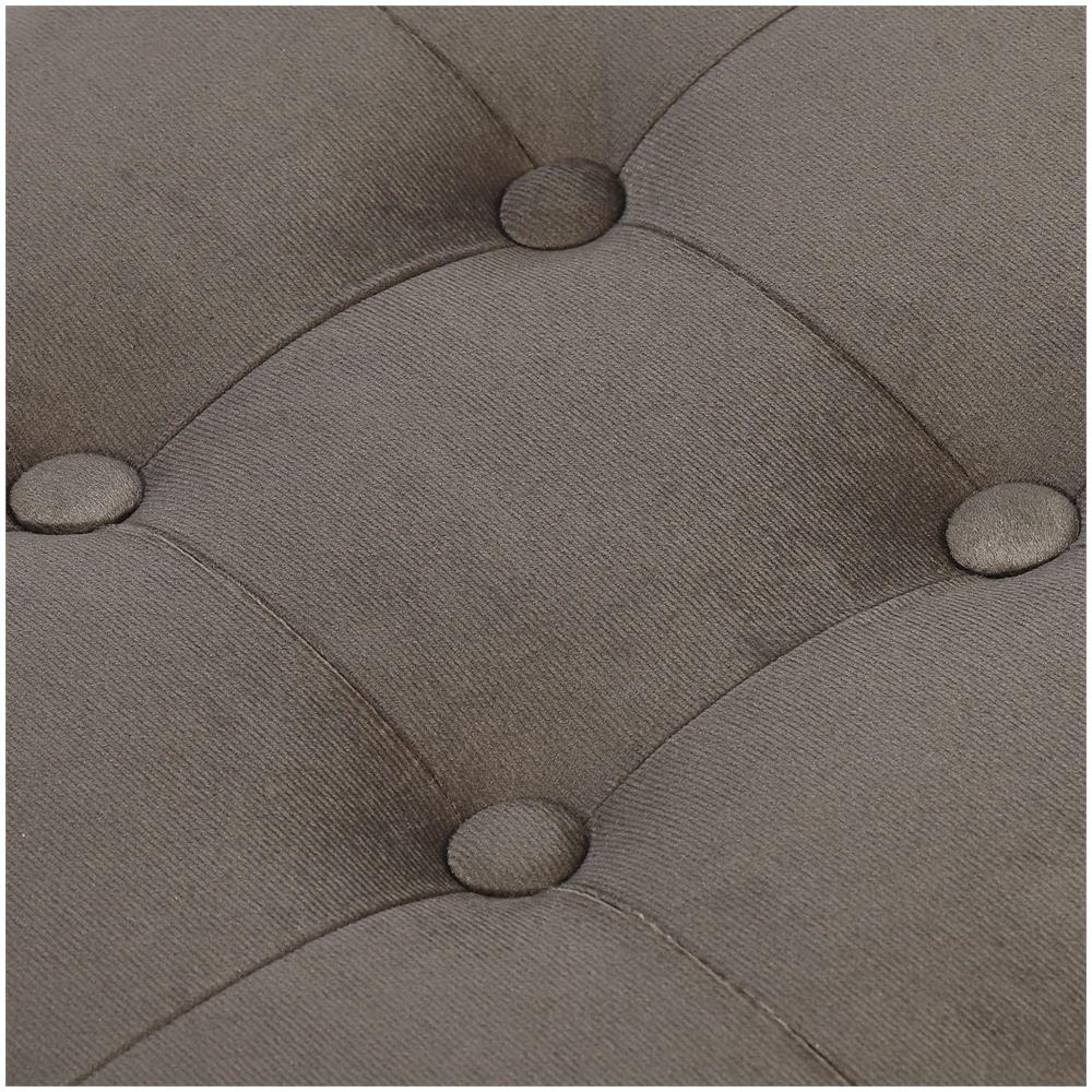 POUF PIEGHEVOLE L Seduta contenitore in velluto marrone - Foto 5