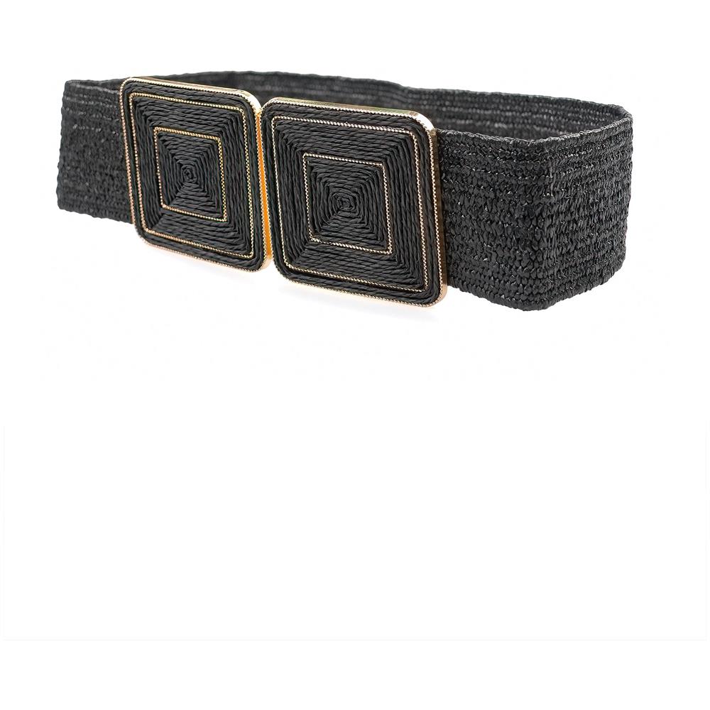 Cintura con Gancio e Fibbia Chic Nero - Foto 1