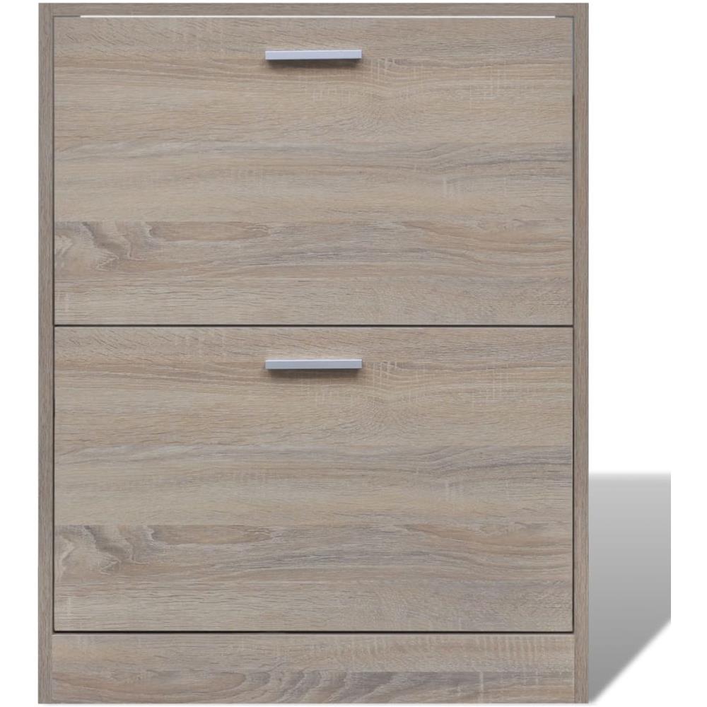 vidaXL Scarpiera Aspetto Legno Naturale con 2 Compartimenti