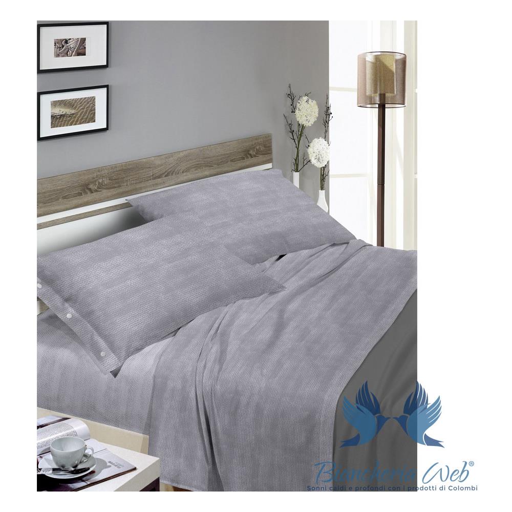 Completo Lenzuola Letto In 100% Cotone Fantasia Bon Bon Singolo Grigio - Foto 2