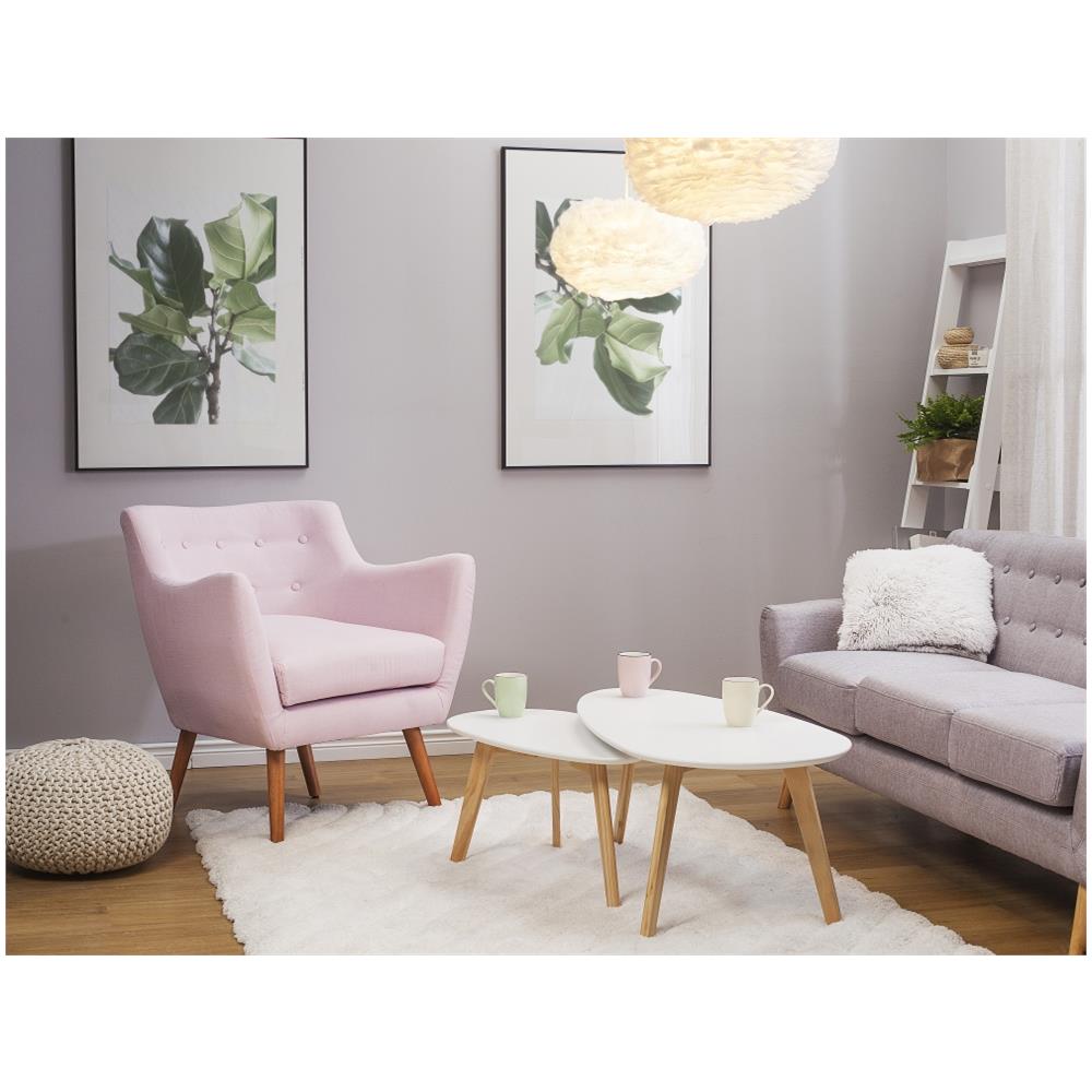 Poltrona In Tessuto Rosa Pastello - Drammen - Foto 1
