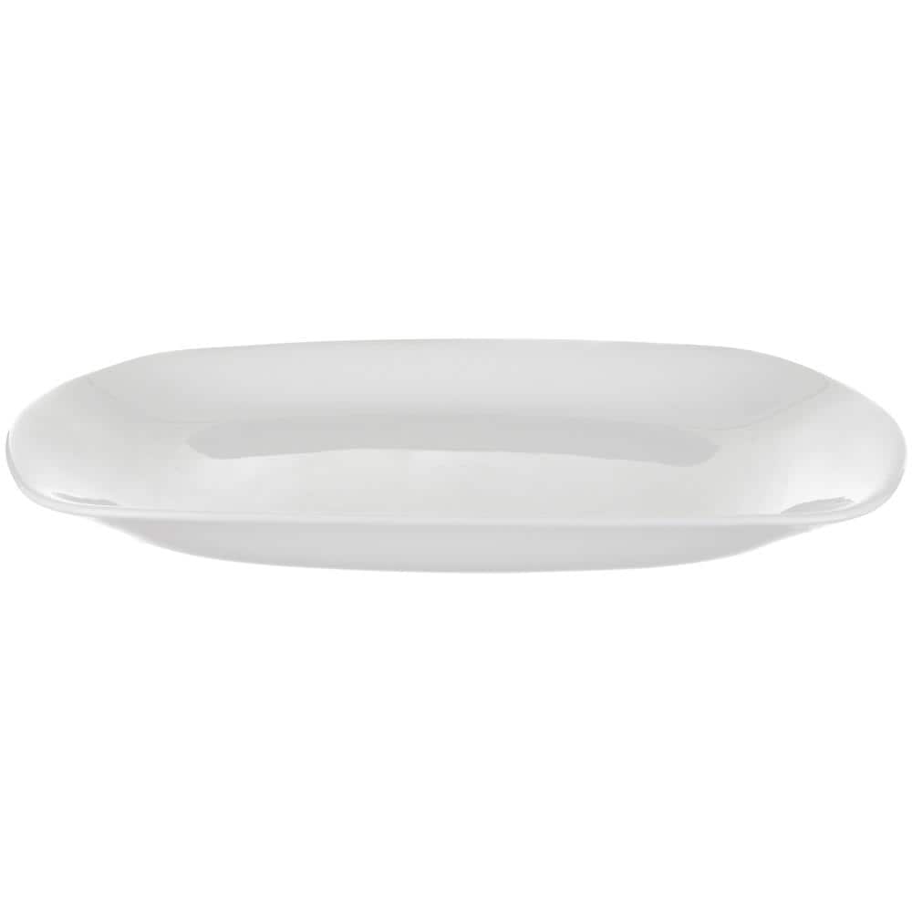 Piatto Da Portata Rettangolare Parma In Vetro Opalino, Da 18x21 Cm Bianco - Foto 1