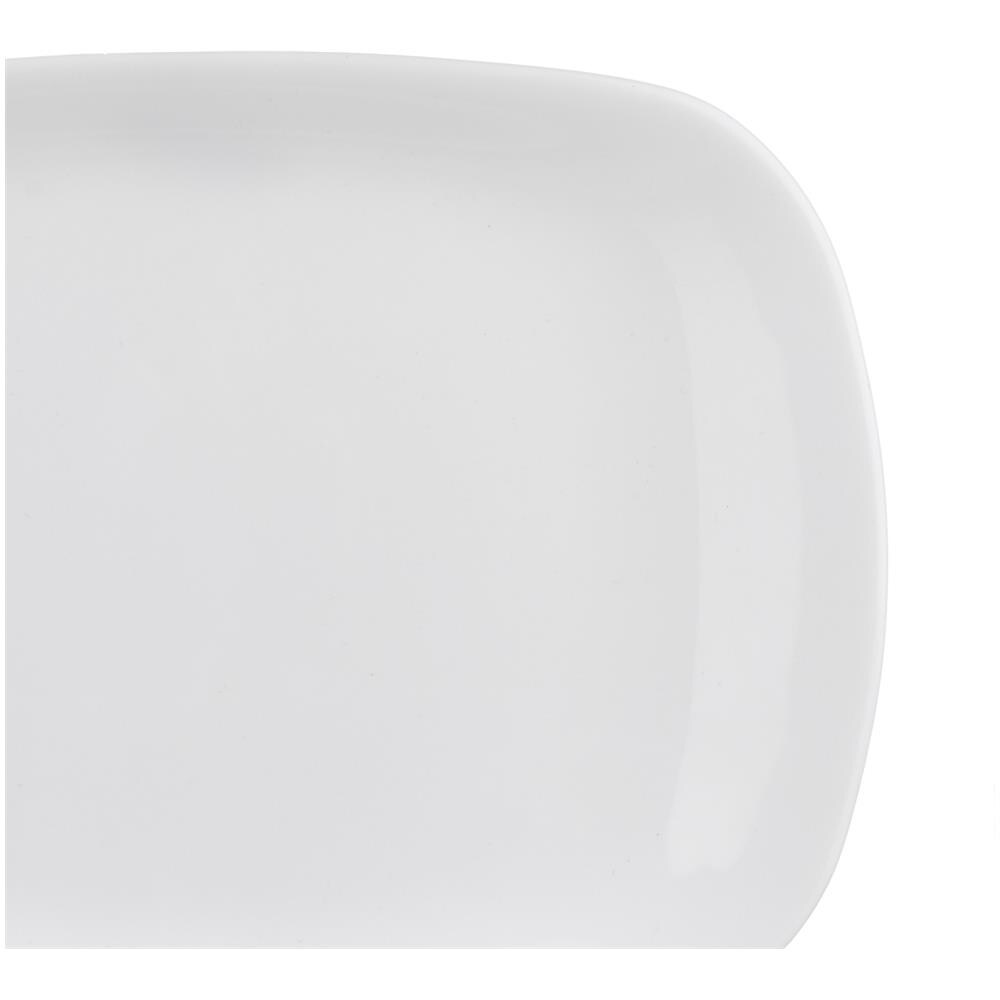Piatto Da Portata Rettangolare Parma In Vetro Opalino, Da 18x21 Cm Bianco - Foto 2