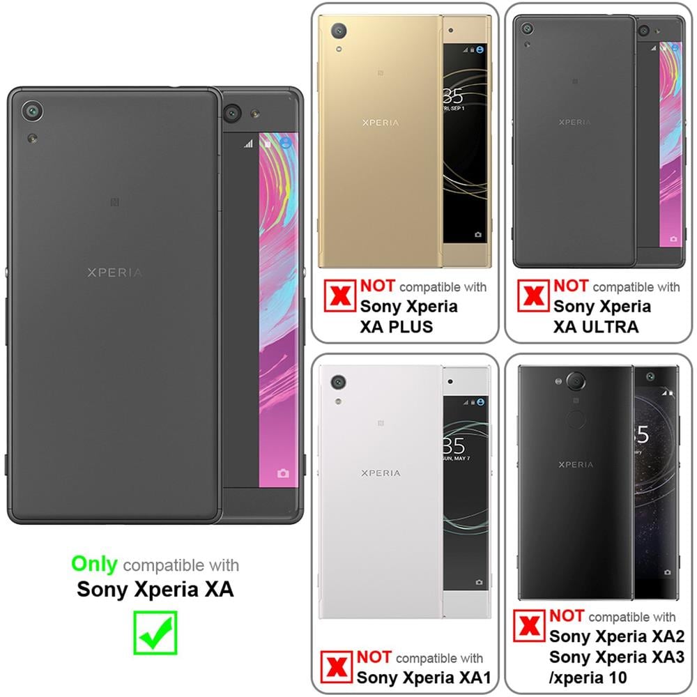 Custodia Compatibile Con Sony Xperia Xa In Rosso Carminio - Coperchio Protettiva Con Chiusura Magnetica, Funzione Stand E Tasca Per Le Carte - Foto 2