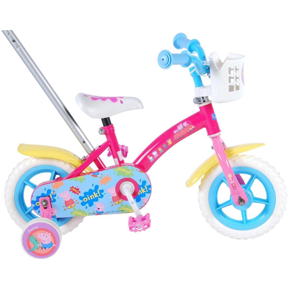 Bici Bicicletta Bambina Peppa Pig Scatto Fisso 10 Pollici Con Ruotine 85% Assemblata Rosa - Foto 11