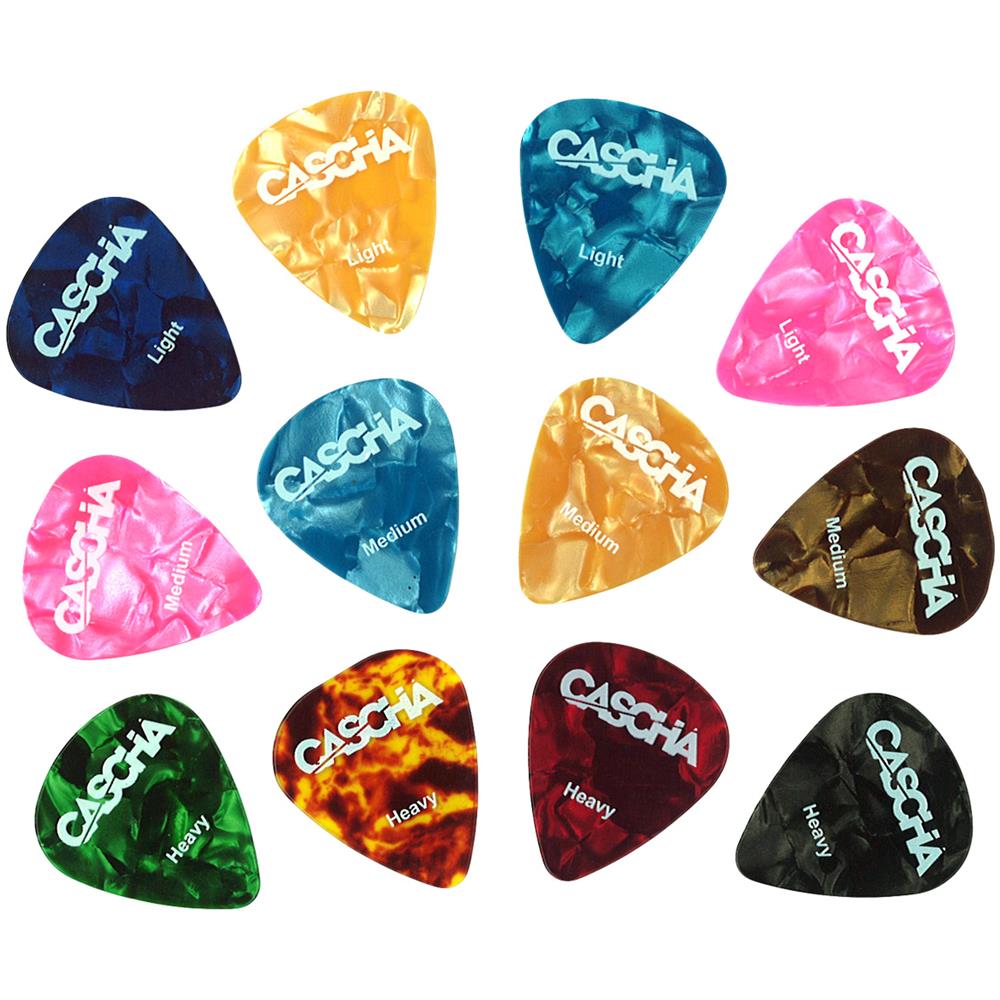 Plettro Set Con 12 Picks Furgone Per La Chitarra Acustica Chitarra Elettrica Ukulele Basso Chitarra Picks Accessori Per Chitarra - Foto 1