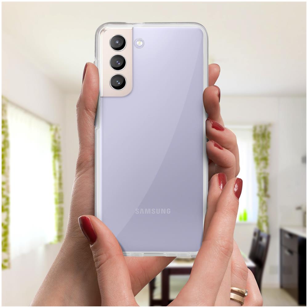 Cover Samsung Galaxy S21 Silicone Fronte Retro Ricopre Lo Schermo Trasparente - Foto 2
