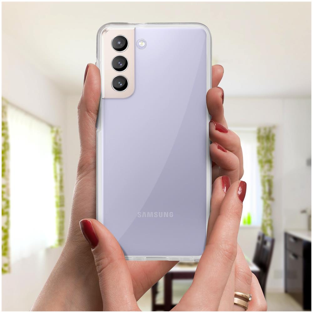Cover Samsung Galaxy S21 Silicone Fronte Retro Ricopre Lo Schermo Trasparente - Foto 8