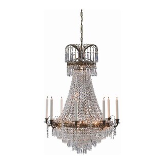 Lampadario A Candela Francese Lfoute, 6 Luci E14, Ferro E Rame, Stile Country Rustico, Regolabile In Altezza
