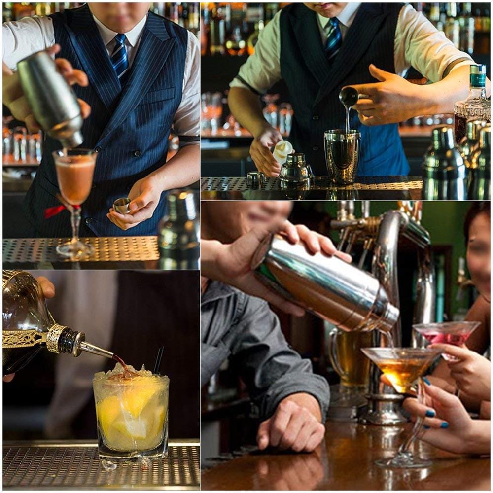 Set Cocktail Acciaio Inossidabile Argento 8 Parti - Foto 20