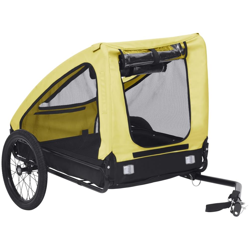 Rimorchio per Animali Domestici Giallo e Nero - Foto 2