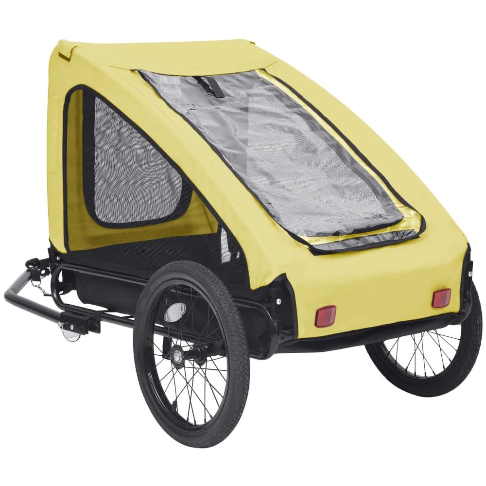 Rimorchio per Animali Domestici Giallo e Nero - Foto 3