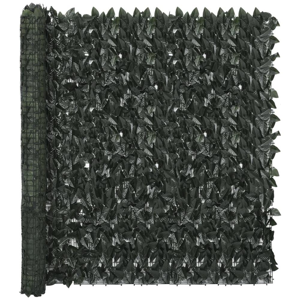 Paravento da Balcone con Foglie Verde Scuro 600x150 cm - Foto 1