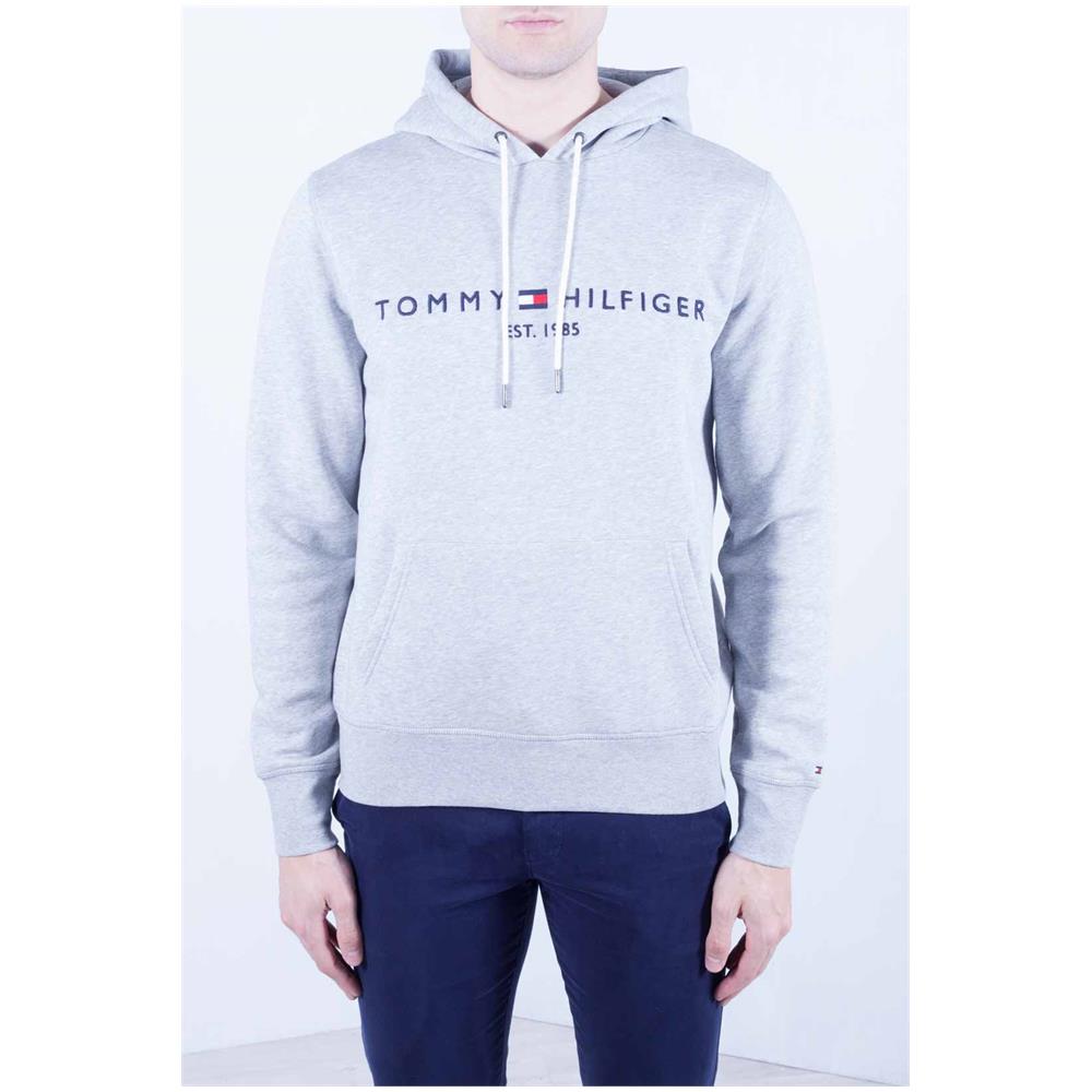 Uomo - Felpa In Cotone Grigio Con Cappuccio - Foto 2