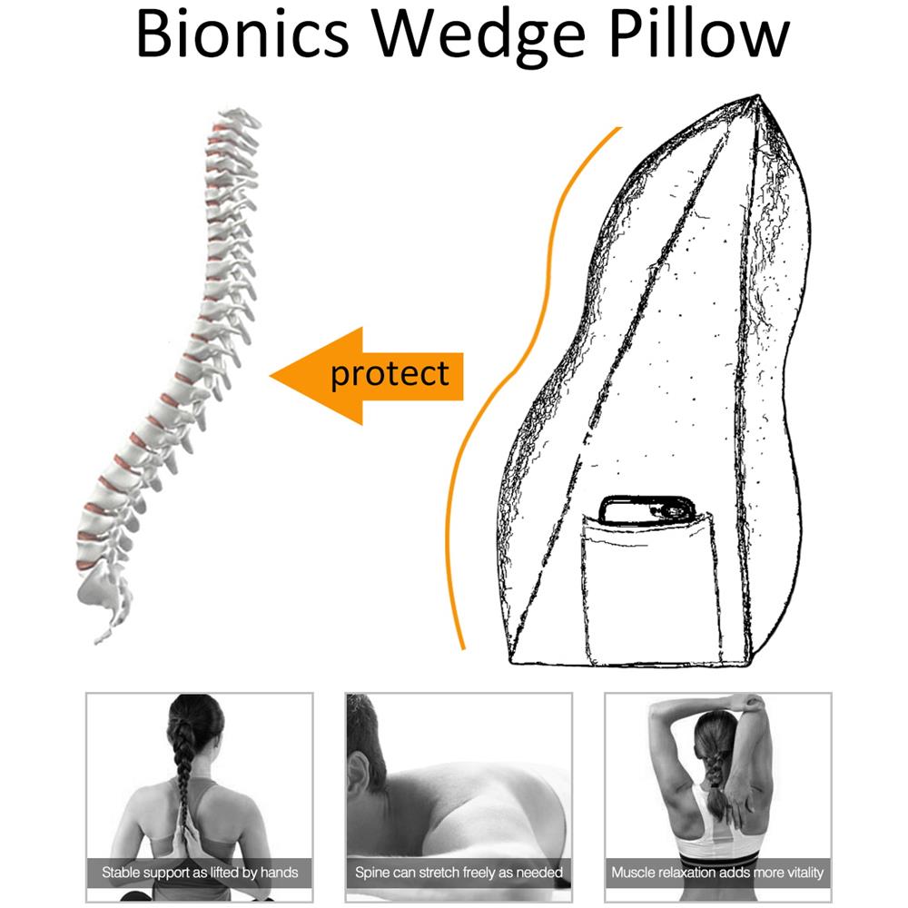Cuscino A Cuneo Da Lettura Per Schienale, Cuscino Antireflusso Per Letto, Cuscini Gambe Lombare Di Supporto Per Divano, Grandi Testata Letto 120cm Lx20cm Px50cm A - Foto 2