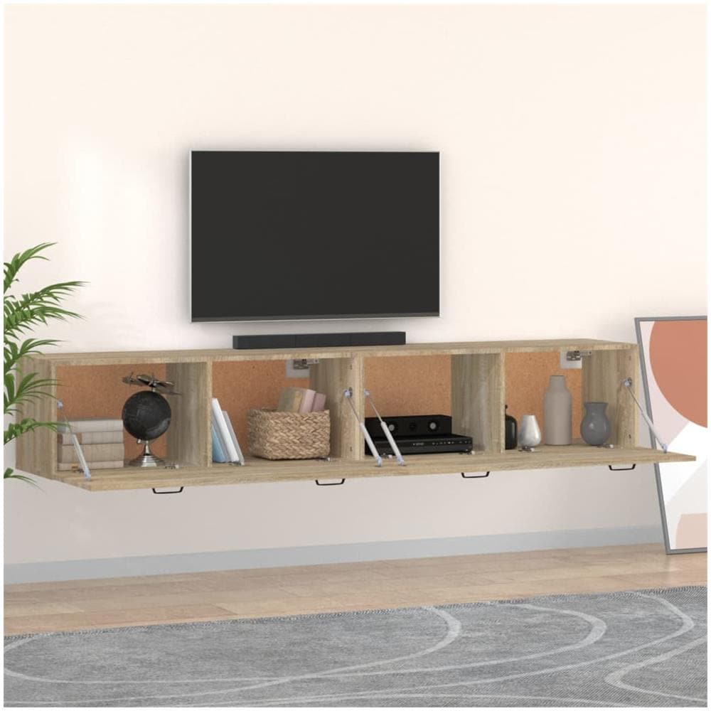 Mobili Parete 2 Pz Rovere Sonoma 100x36,5x35 Cm In Multistrato - Foto 3