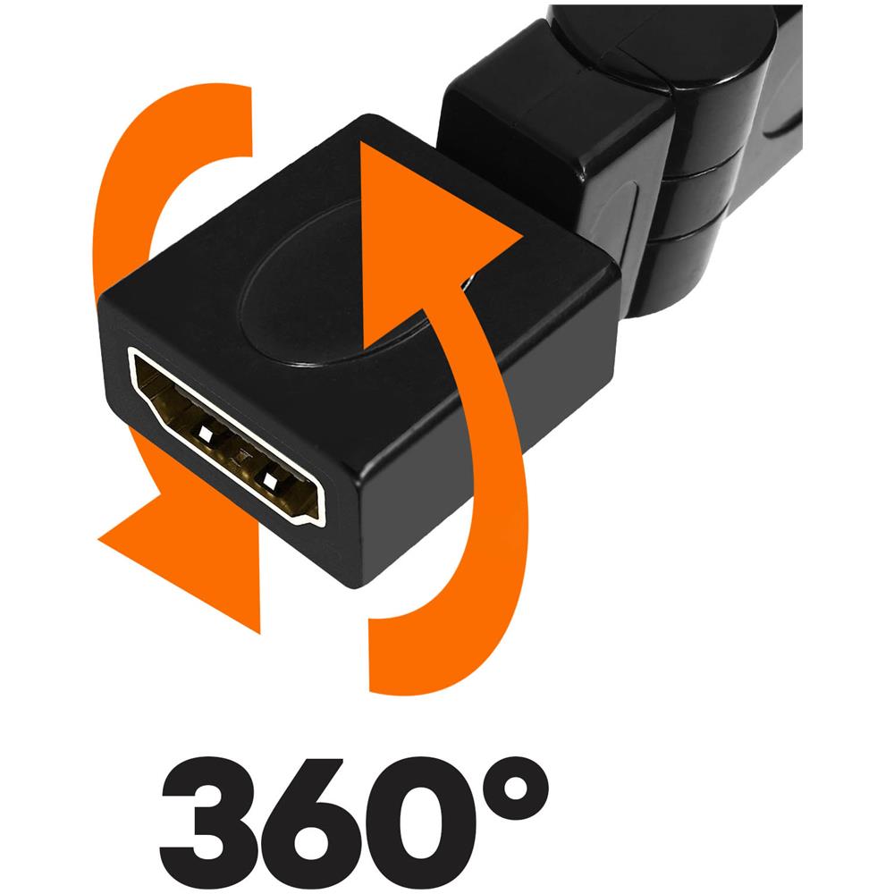 Adattatore Hdmi Maschio / Femmina Ruotabile 360° Angolo 90° Compatto - Foto 2
