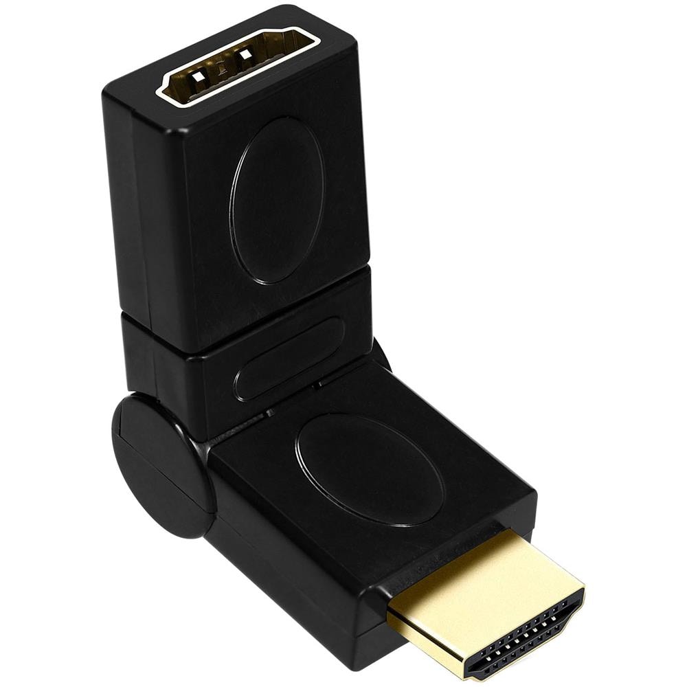 Adattatore Hdmi Maschio / Femmina Ruotabile 360° Angolo 90° Compatto - Foto 1