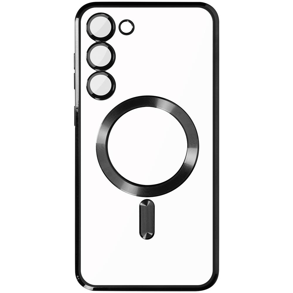 Cover Magsafe Per Samsung S23 Plus Con Protezione Fotocamera Trasparente / Nero - Foto 1