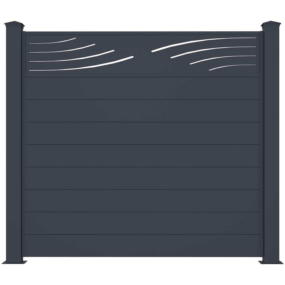 Recinzione In Alluminio Veleta 190h170 Grigio - Foto 1