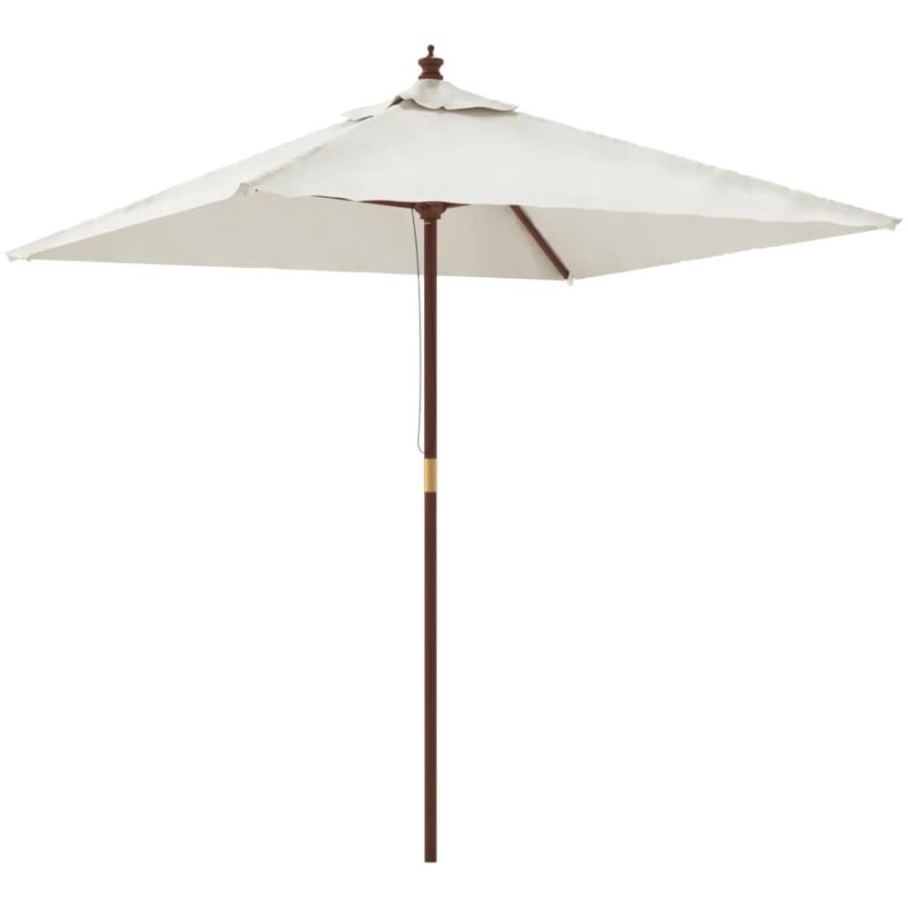 Ombrellone Da Giardino Con Palo In Legno Sabbia 198x198x231 Cm - Foto 2