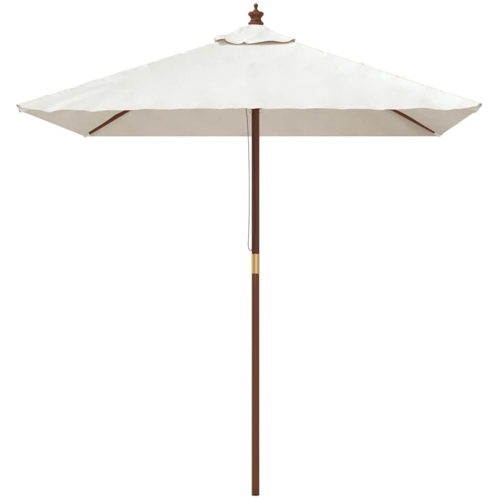 Ombrellone Da Giardino Con Palo In Legno Sabbia 198x198x231 Cm - Foto 3