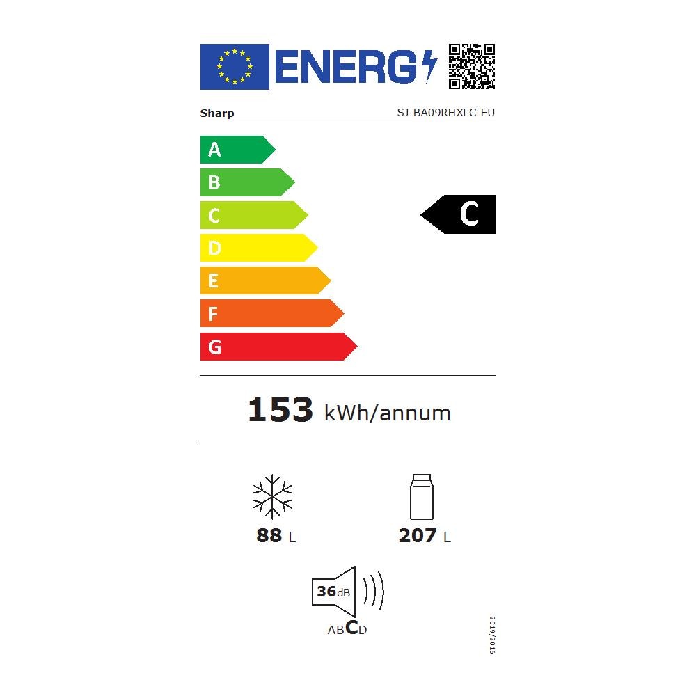 Frigorifero Combinato SJ-BA09RHXLC-EU MultiAir Flow Total No Frost Classe C Capacità Netta 294 Litri Colore Acciaio Inox - Foto 3