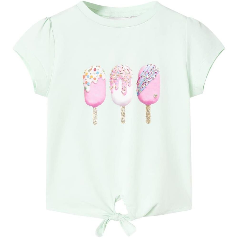 Maglietta da Bambina Menta Chiaro 128 - Foto 1