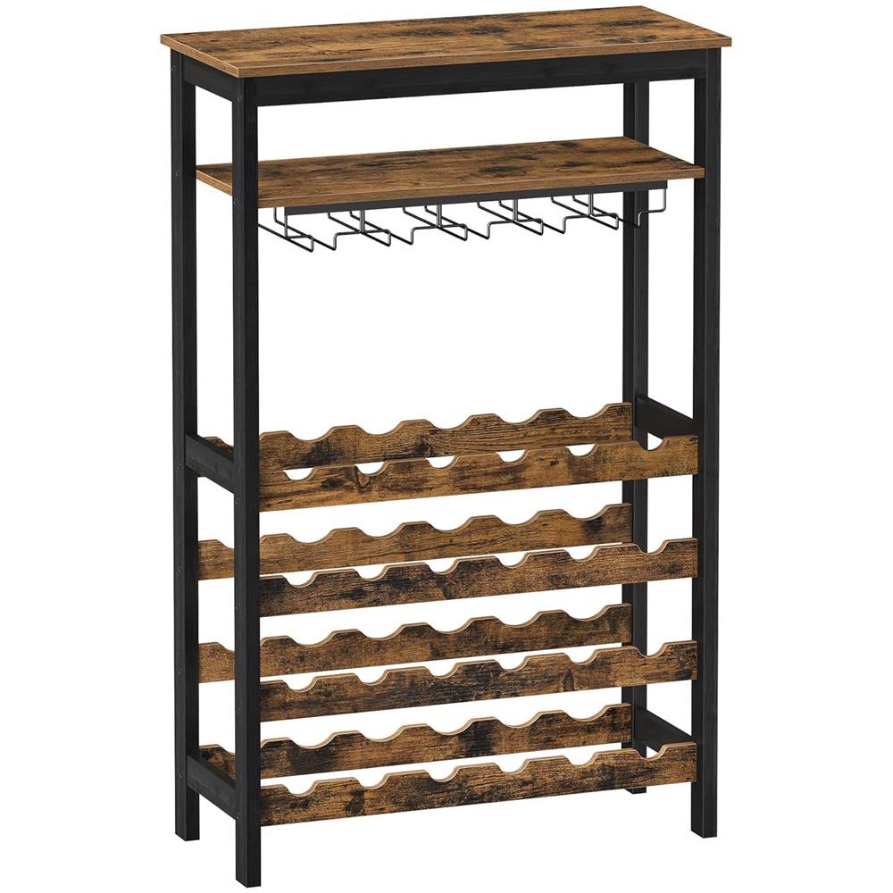 Portabottiglie, stile loft rustico marrone per 24 bottiglie KWR028B01 - Foto 1