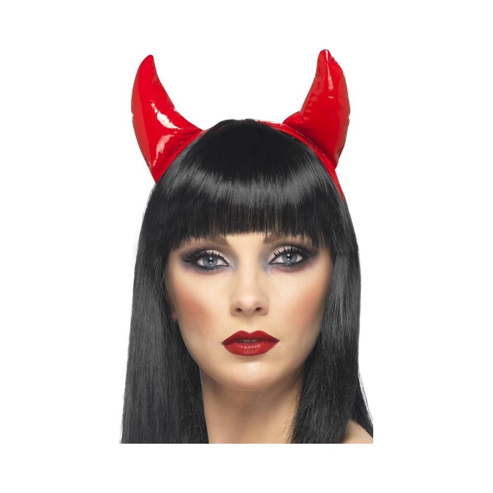 Corna Diavolo Rosse Adulto Halloween Taglia Unica - Foto 1