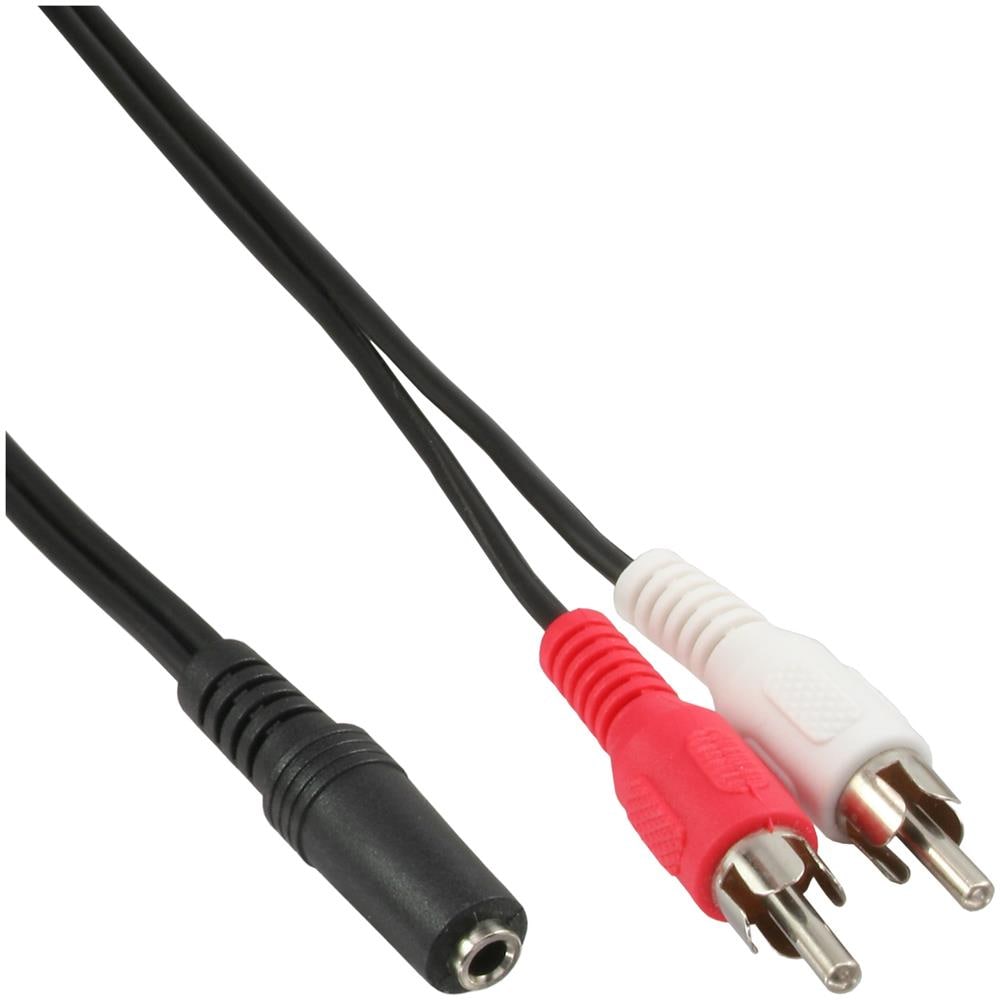 cavo audio jack 3,5mm femmina a 2x rca maschio, 3m - Foto 1