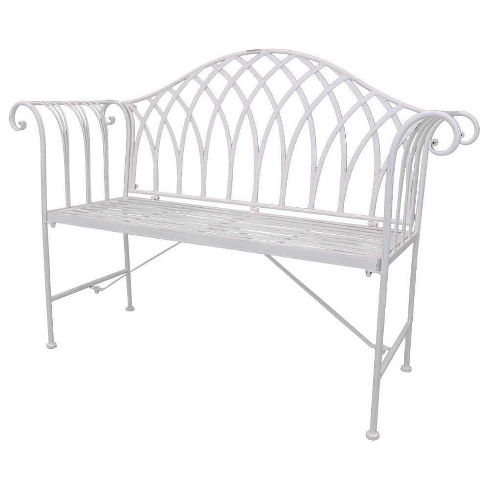 Josette - Panca 2 Posti Stile Provenzale In Ferro Verniciato - Foto 2