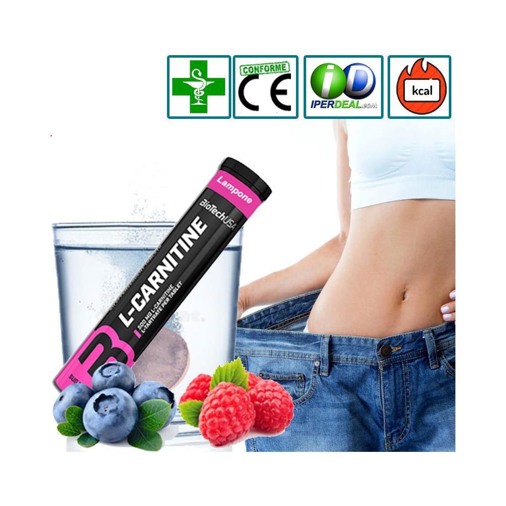 L-carnitina Effervescente 20 Compresse - - Carnitines - Mirtillo - Lampone - Foto 4