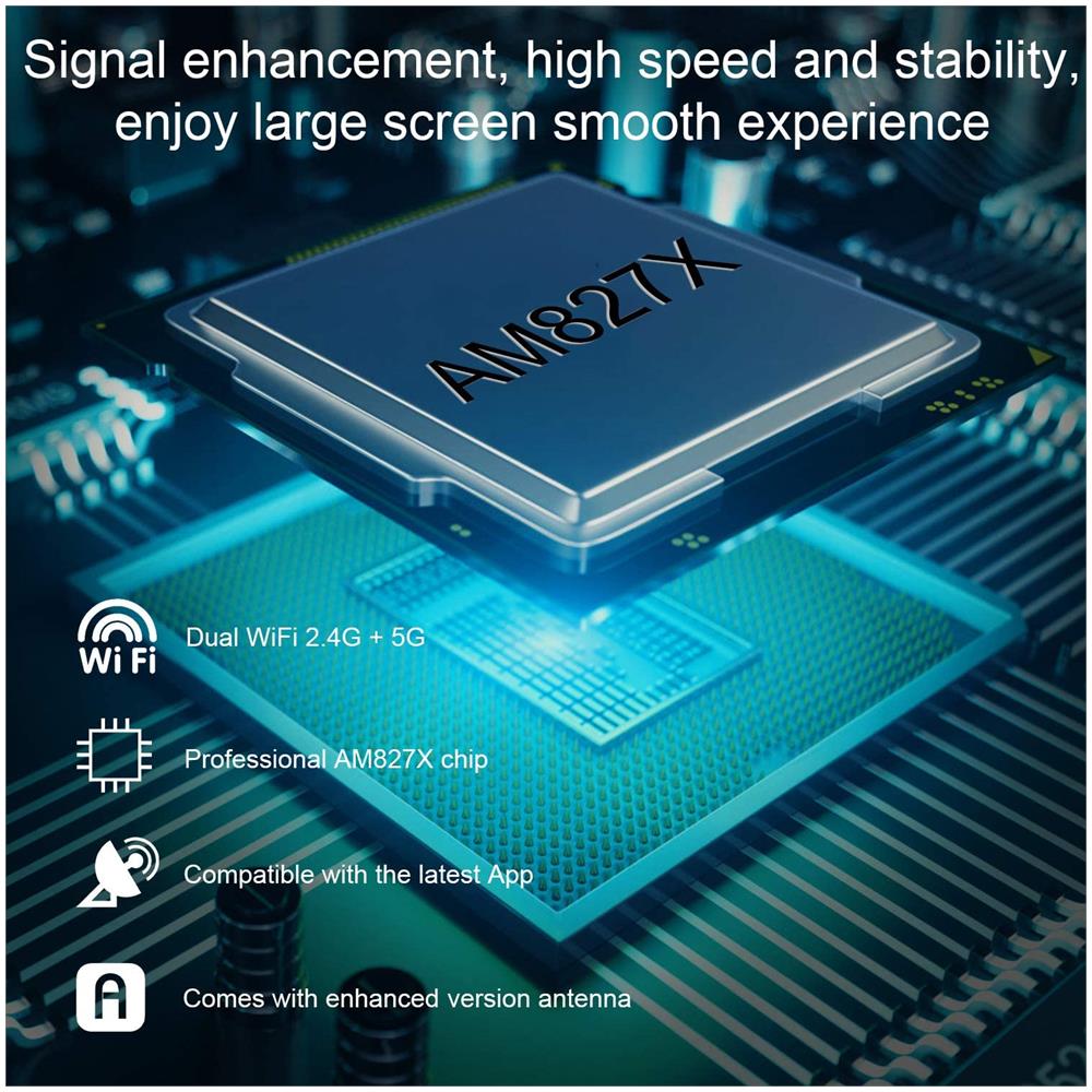 Mini Display Wireless Wifi, 5 Ghz + 2,4 Ghz, Ricevitore Di Visualizzazione, Supporto Chromecast Miracast Dlna Airplay Per Tv / smartphone Android, Ios / pc / monitor / proiettore - Foto 7