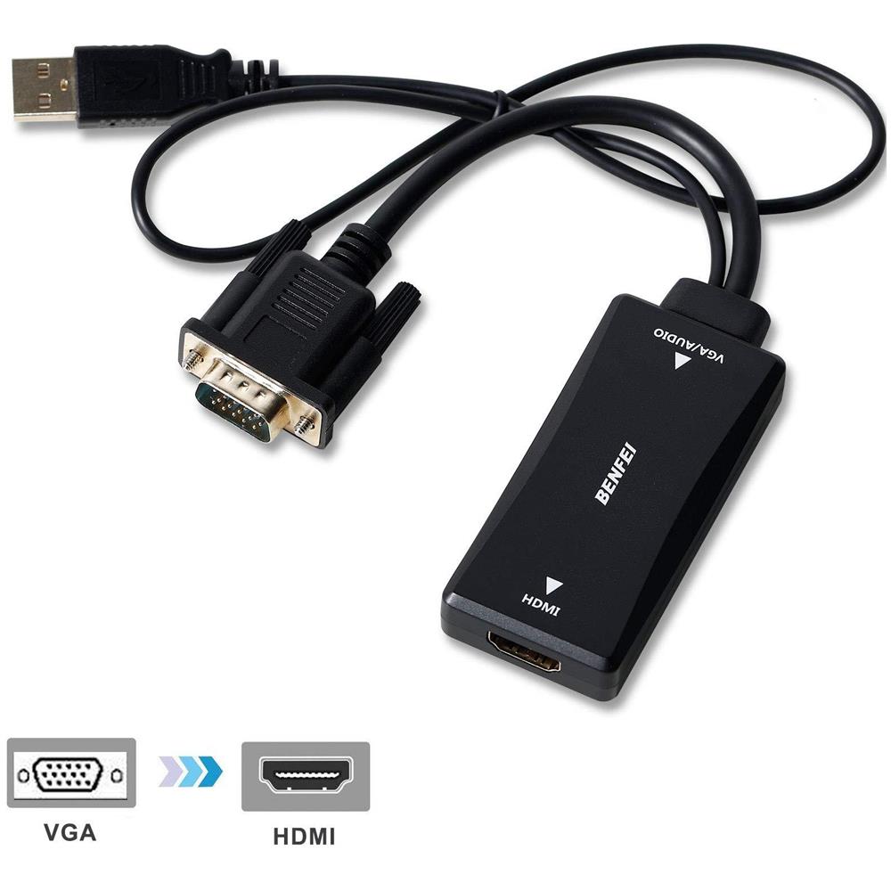 Vga A Hdmi Benfei Ingresso Vga Di Hdmi Ouput Con Supporto Audio E Risoluzione 1080p - Foto 1