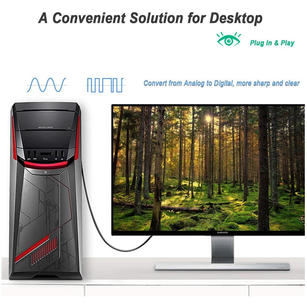 Vga A Hdmi Benfei Ingresso Vga Di Hdmi Ouput Con Supporto Audio E Risoluzione 1080p - Foto 4