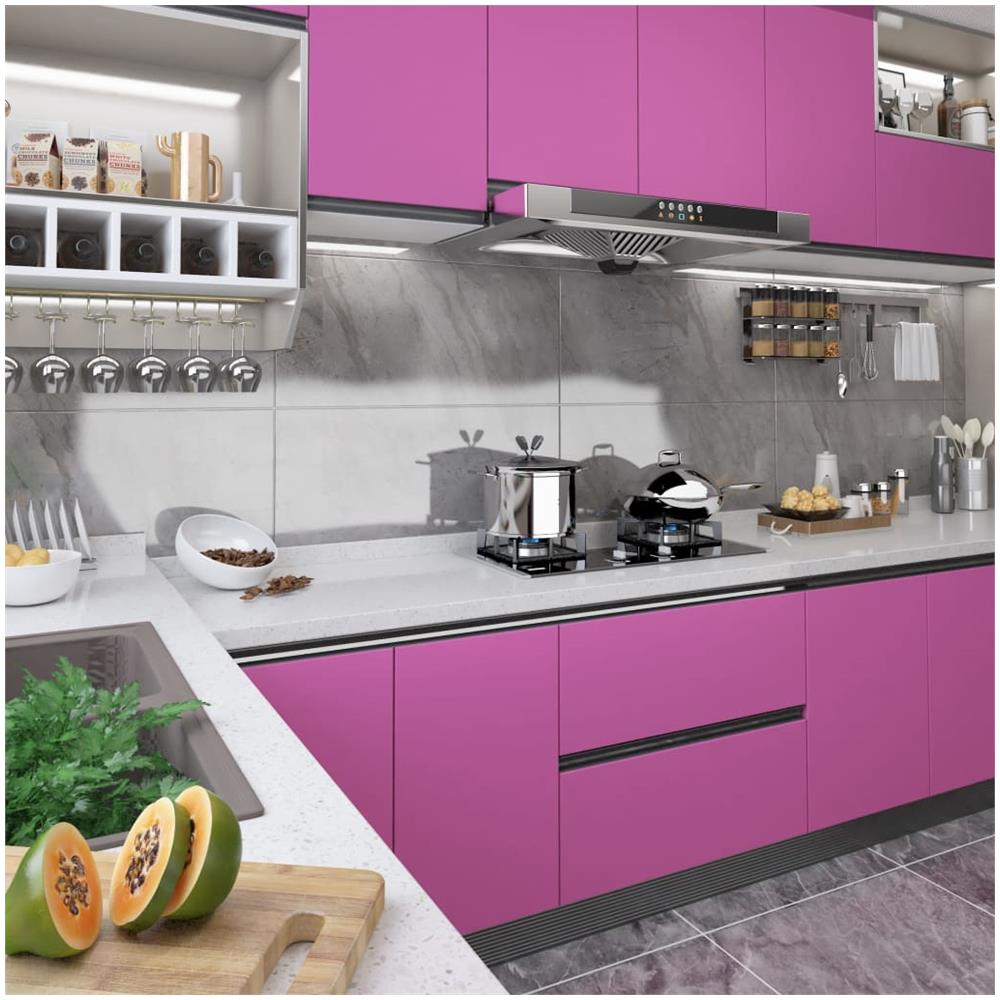 Pellicola Autoadesiva Per Mobili Viola Lucido 500x90 Cm In Pvc - Foto 1