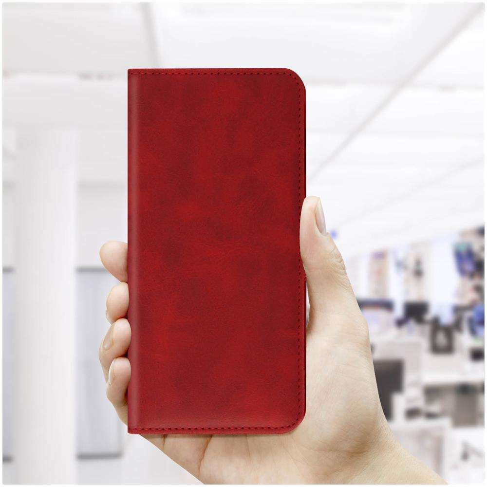 Custodia Google Pixel 6 Portafoglio Supporto Linguetta Magnetica Rossa - Foto 2