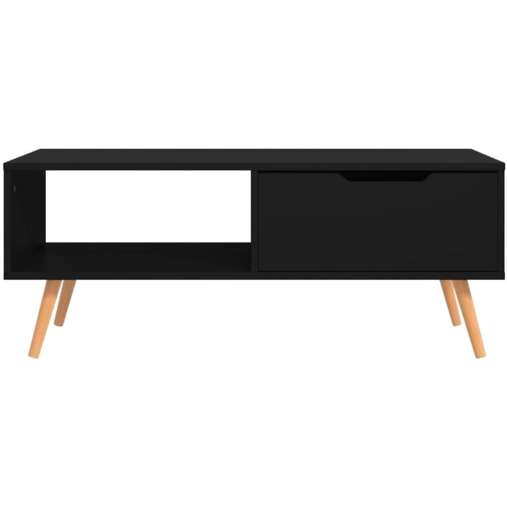 Tavolino da Salotto Nero 100x49,5x43 cm in Legno Multistrato - Foto 2