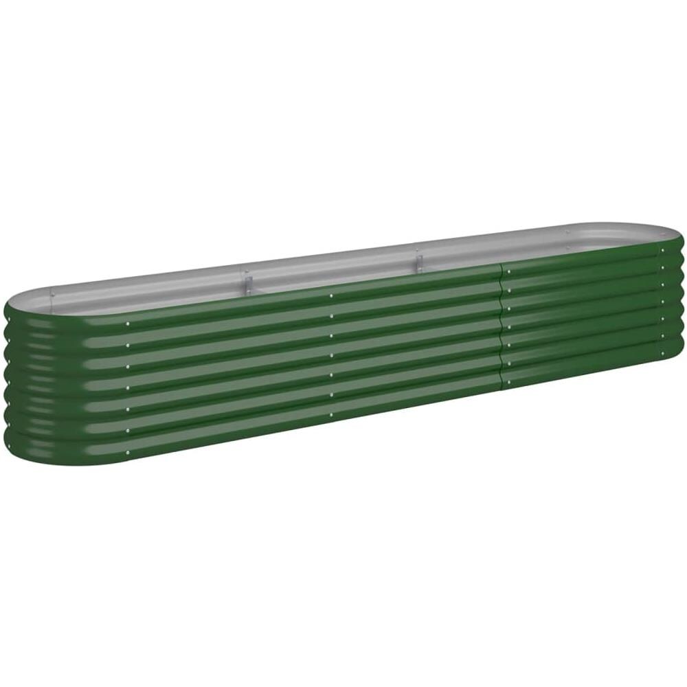 Vaso Da Giardino Acciaio Verniciato A Polvere 224x40x36cm Verde - Foto 1