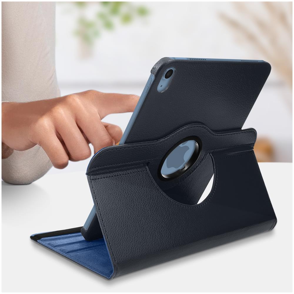 Custodia Per Ipad 10.9 2022 / 11 2025 Copertina Supporto Rotante 360° Blu - Foto 2